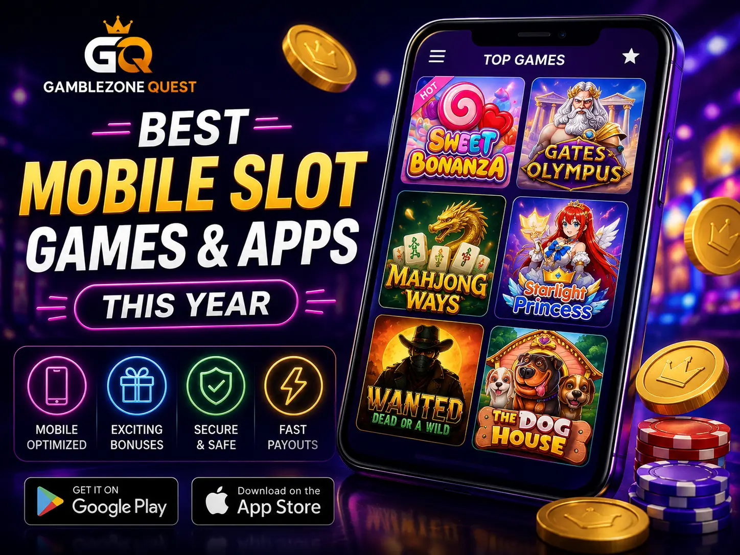 Best mobile slot games and gaming apps